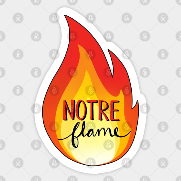 Notre Flame Sticker by sparkling-in-silence